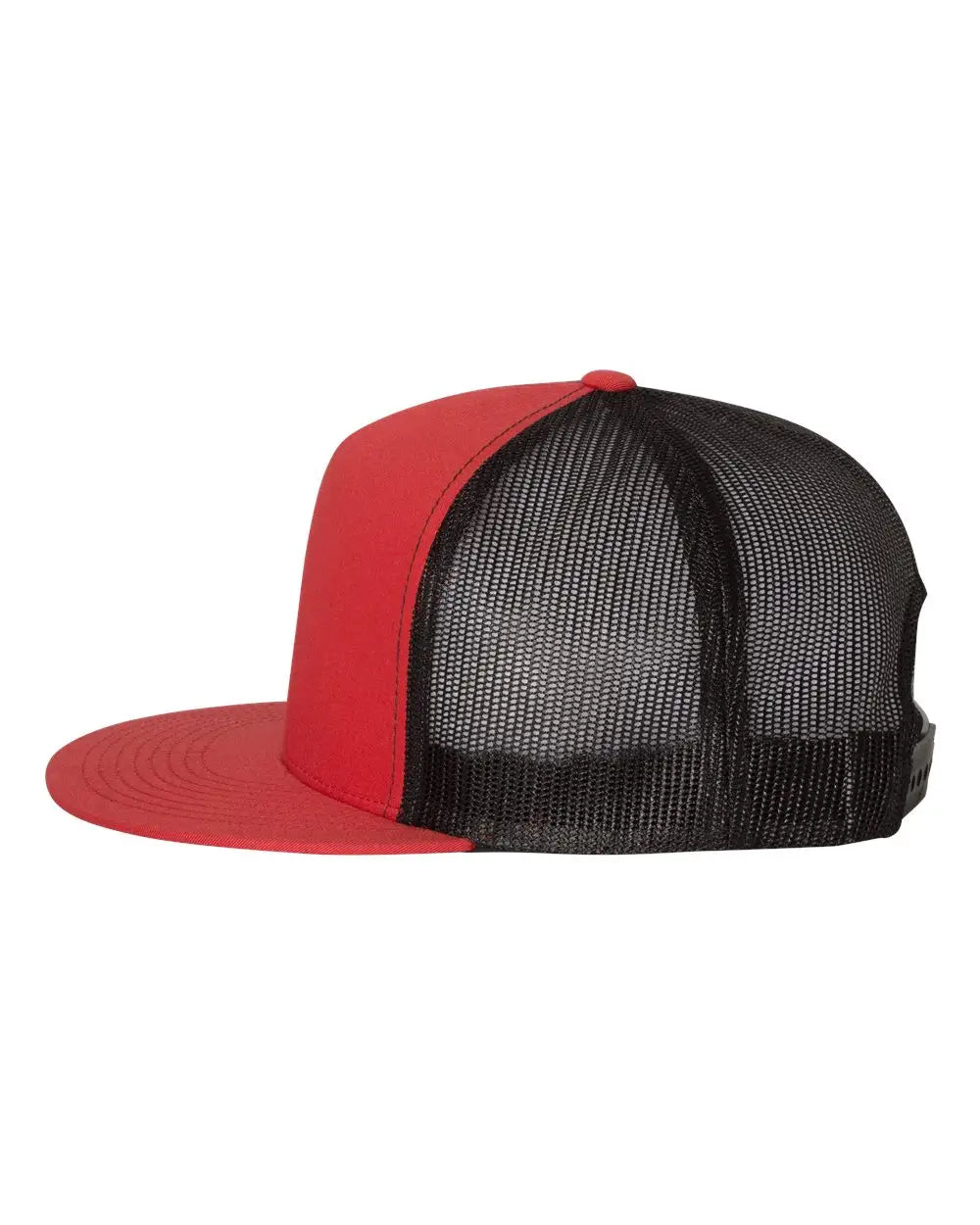 Yp Classics 6006 Five-panel Classic Trucker Cap - Red Black - one Size Fits Most