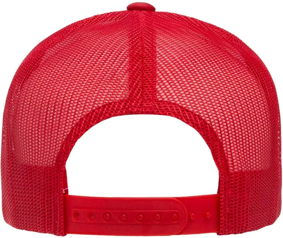 Yp Classics 6006 Five-panel Classic Trucker Cap - Red White - one Size Fits Most
