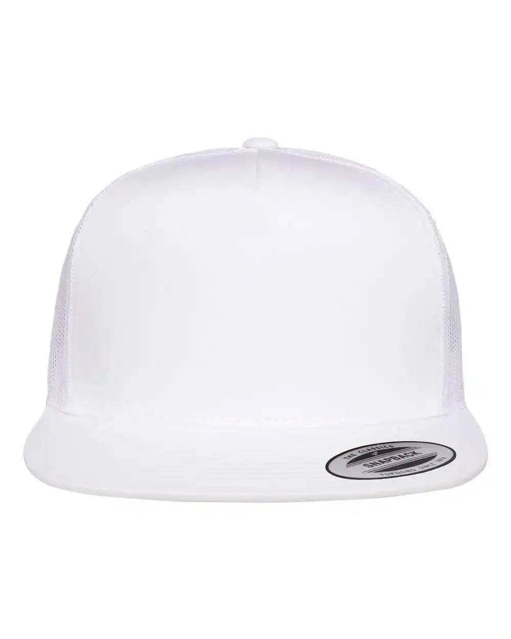 Yp Classics 6006 Five-panel Classic Trucker Cap - White - Adjustable