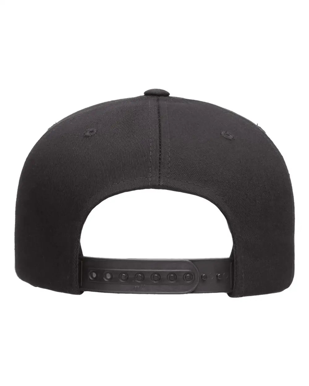 Yp Classics 6007 Five-panel Cotton Twill Snapback Cap - Black - one Size Fits Most