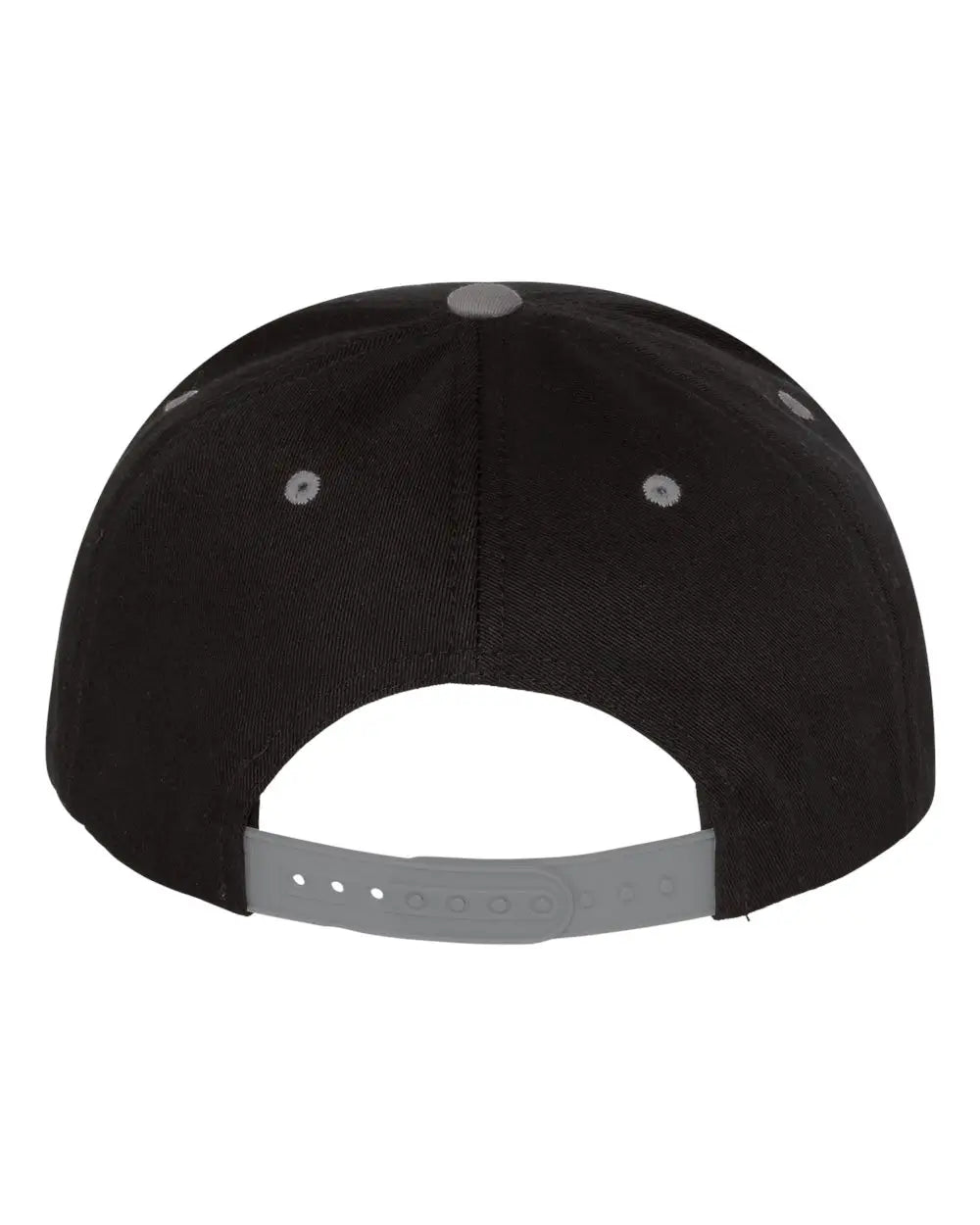 Yp Classics 6007 Five-panel Cotton Twill Snapback Cap - Black Gray - one Size Fits Most