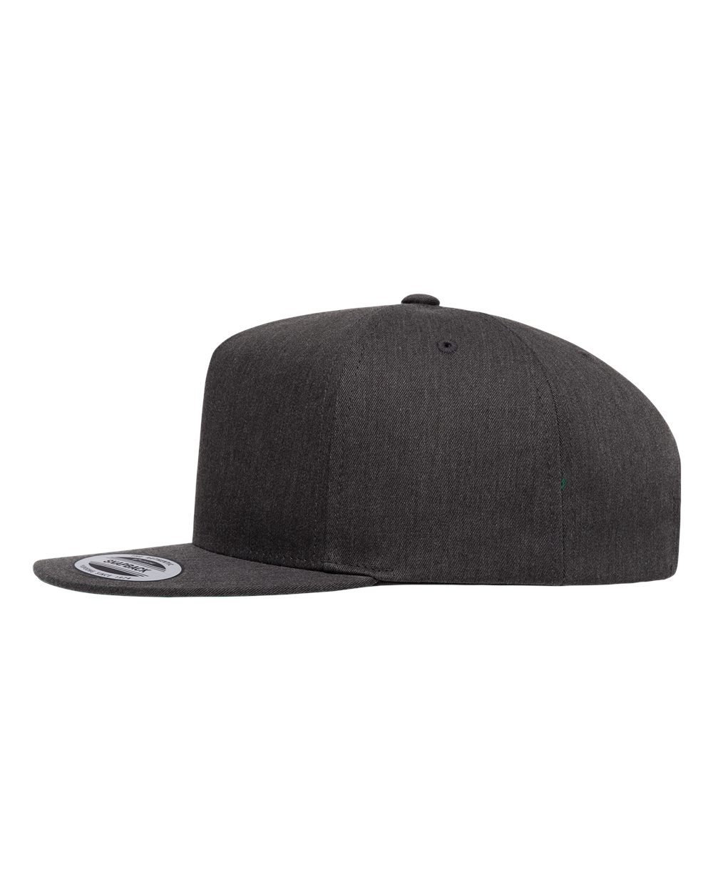 Yp Classics 6007 Five-panel Cotton Twill Snapback Cap - Dark Heather Grey