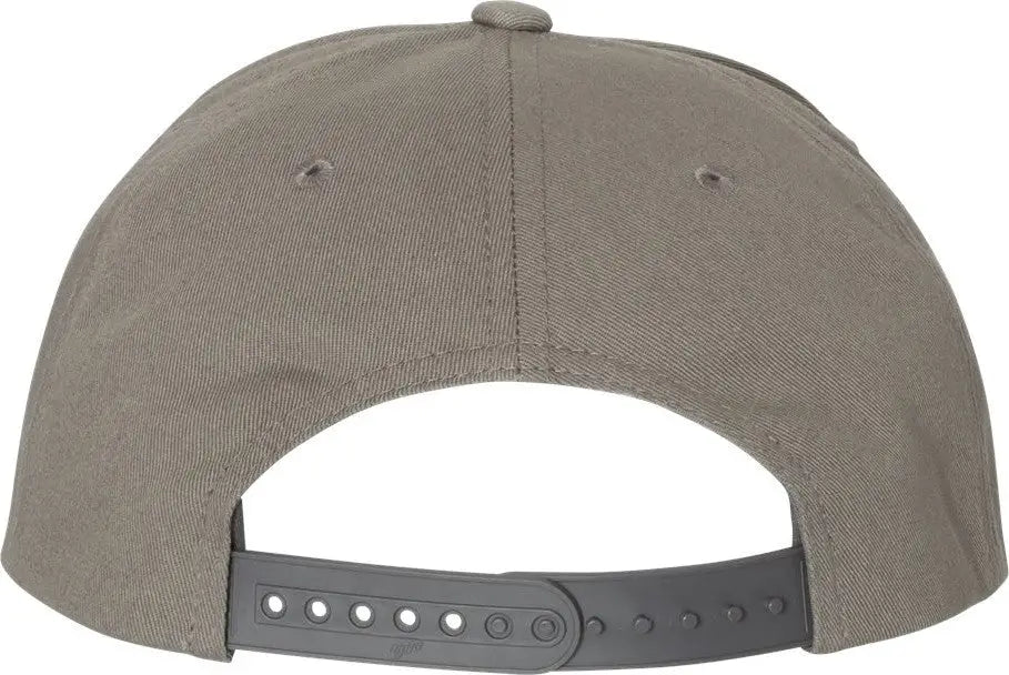 Yp Classics 6007 Five-panel Cotton Twill Snapback Cap - Gray - one Size Fits Most