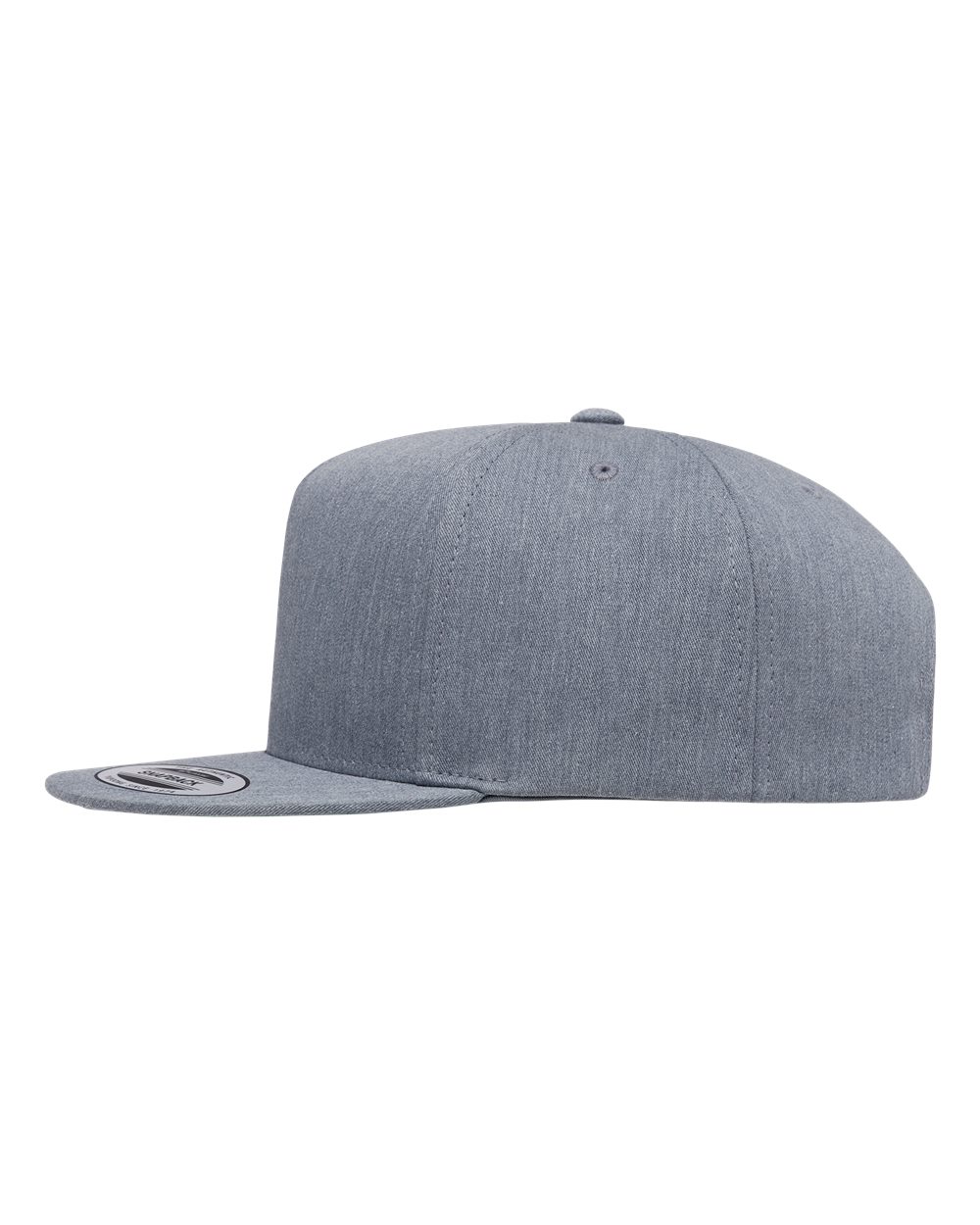Yp Classics 6007 Five-panel Cotton Twill Snapback Cap - Light Heather Grey