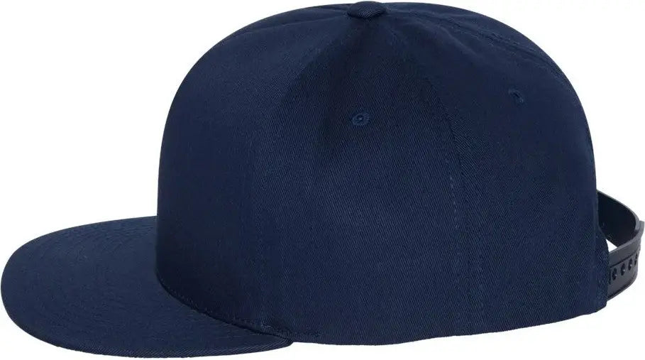 Yp Classics 6007 Five-panel Cotton Twill Snapback Cap - Navy - one Size Fits Most
