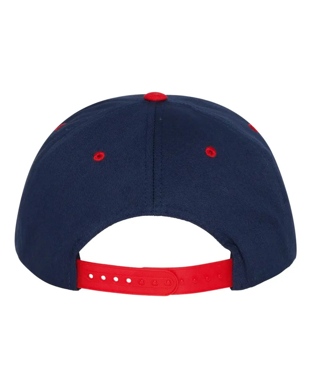 Yp Classics 6007 Five-panel Cotton Twill Snapback Cap - Navy Red - one Size Fits Most
