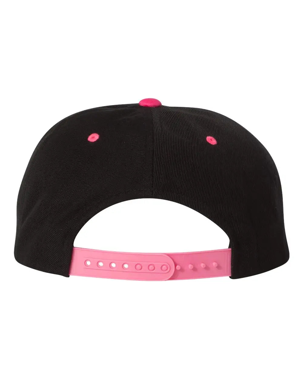 Yp Classics 6089m Premium Flat Bill Snapback Cap - Black Neon Pink - one Size Fits Most