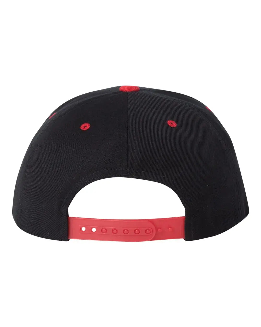 Yp Classics 6089m Premium Flat Bill Snapback Cap - Black Red - one Size Fits Most