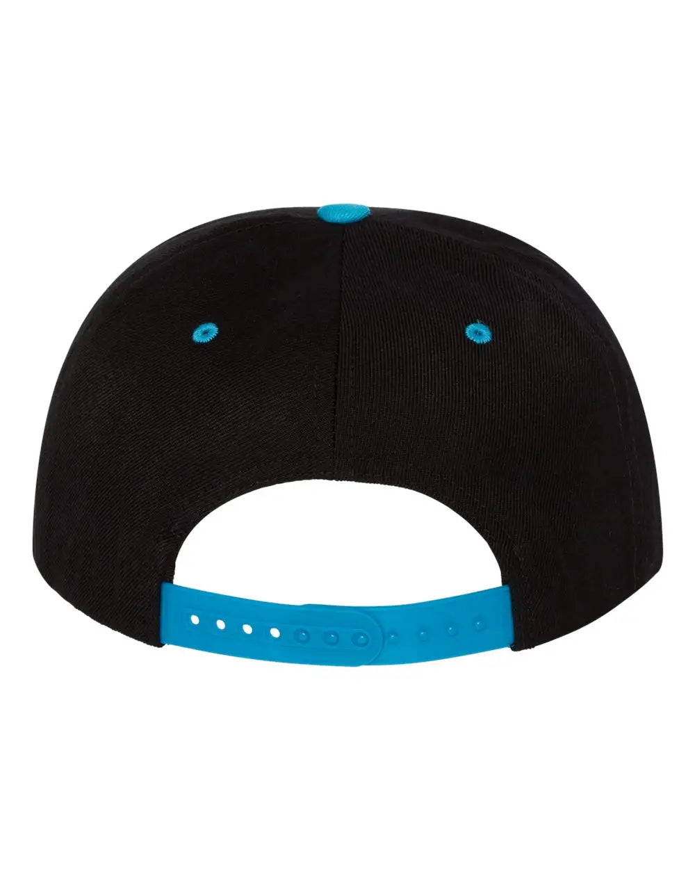 Yp Classics 6089m Premium Flat Bill Snapback Cap - Black Teal - one Size Fits Most
