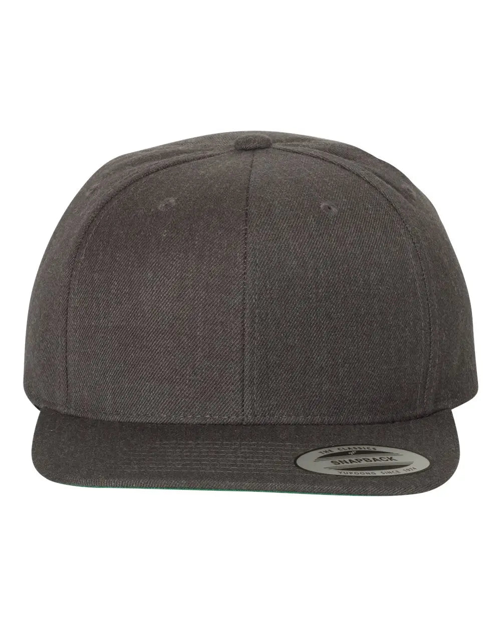Yp Classics 6089m Premium Flat Bill Snapback Cap - Dark Heather - one Size Fits Most