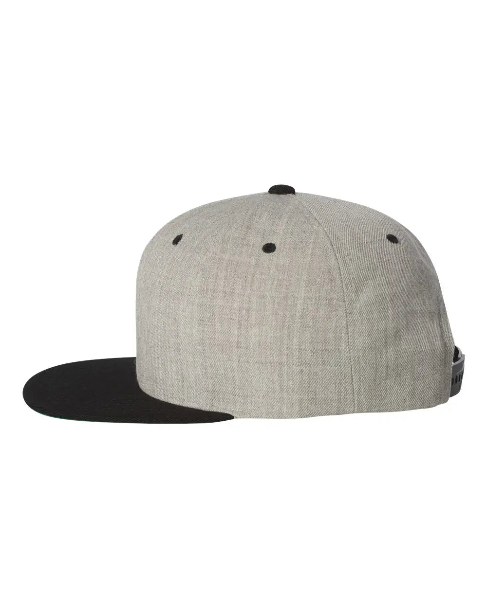 Yp Classics 6089m Premium Flat Bill Snapback Cap - Heather Black - one Size Fits Most