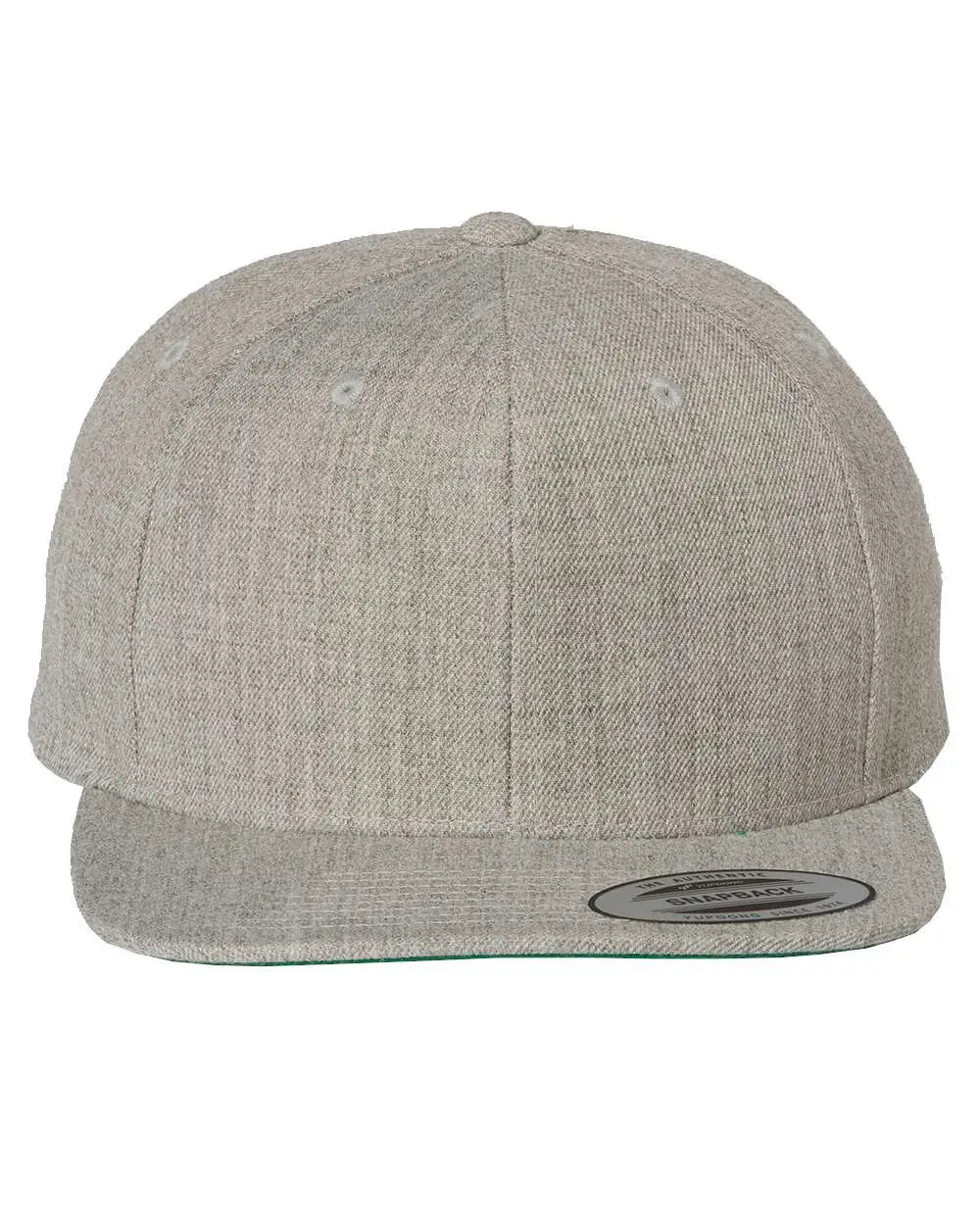 Yp Classics 6089m Premium Flat Bill Snapback Cap - Heather Gray - one Size Fits Most