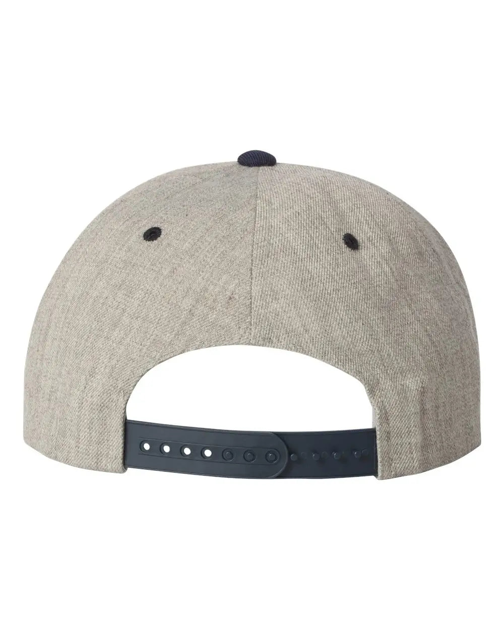 Yp Classics 6089m Premium Flat Bill Snapback Cap - Heather Gray Navy - one Size Fits Most