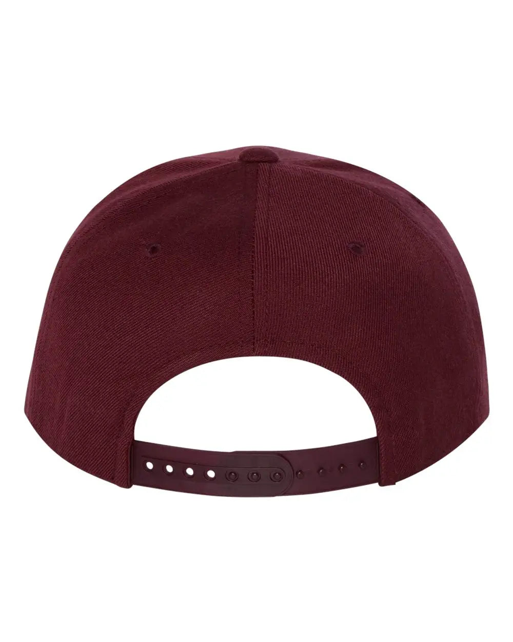 Yp Classics 6089m Premium Flat Bill Snapback Cap - Maroon - one Size Fits Most