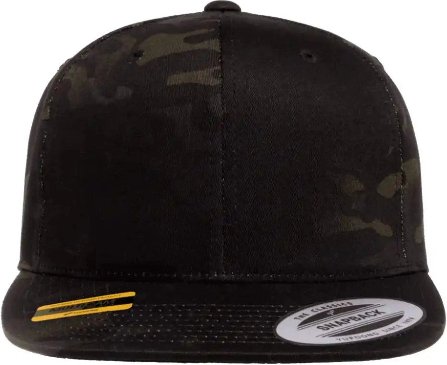 Yp Classics 6089m Premium Flat Bill Snapback Cap - Multicam Black - Adjustable