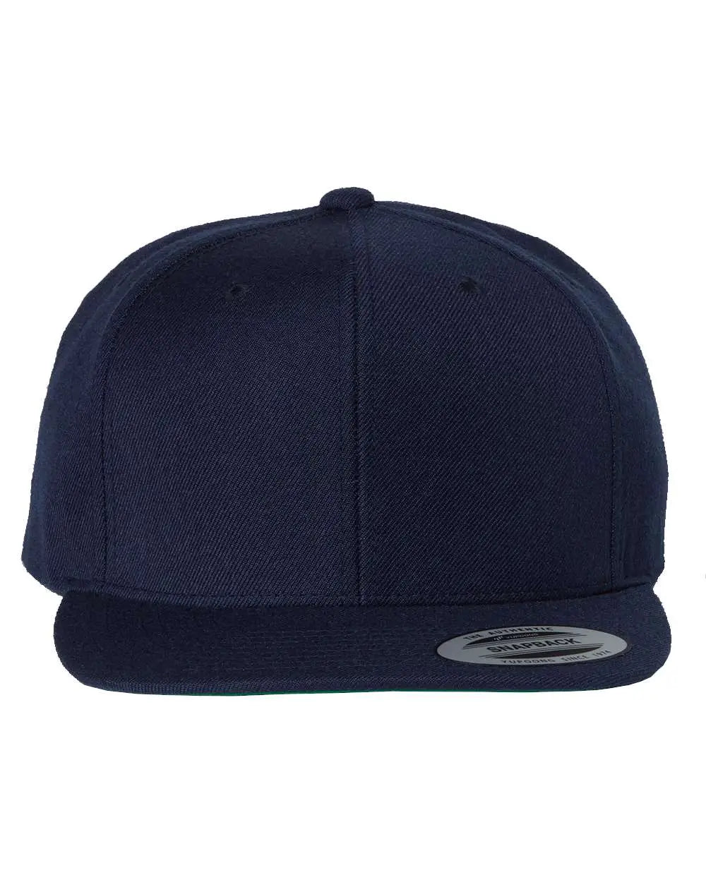 Yp Classics 6089m Premium Flat Bill Snapback Cap - Navy - one Size Fits Most