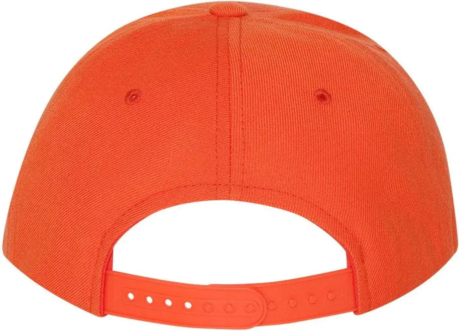 Yp Classics 6089m Premium Flat Bill Snapback Cap - Orange - one Size Fits Most