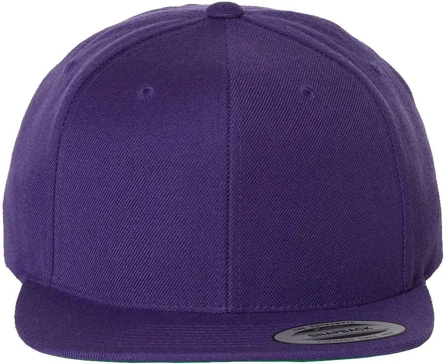 Yp Classics 6089m Premium Flat Bill Snapback Cap - Purple - one Size Fits Most