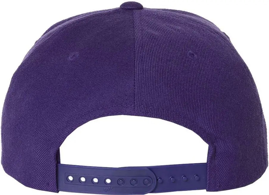 Yp Classics 6089m Premium Flat Bill Snapback Cap - Purple - one Size Fits Most