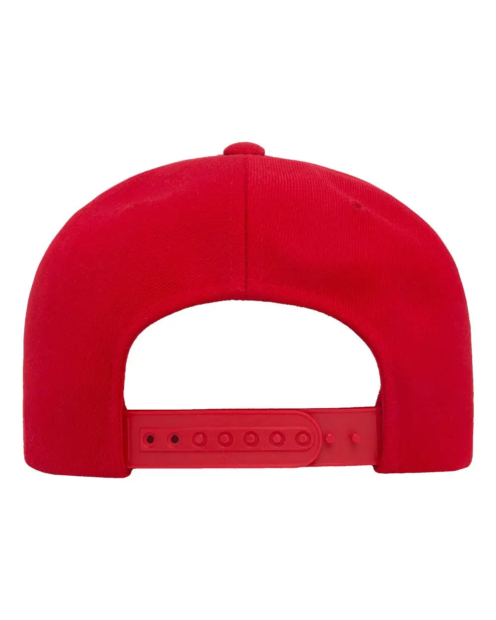 Yp Classics 6089m Premium Flat Bill Snapback Cap - Red - one Size Fits Most