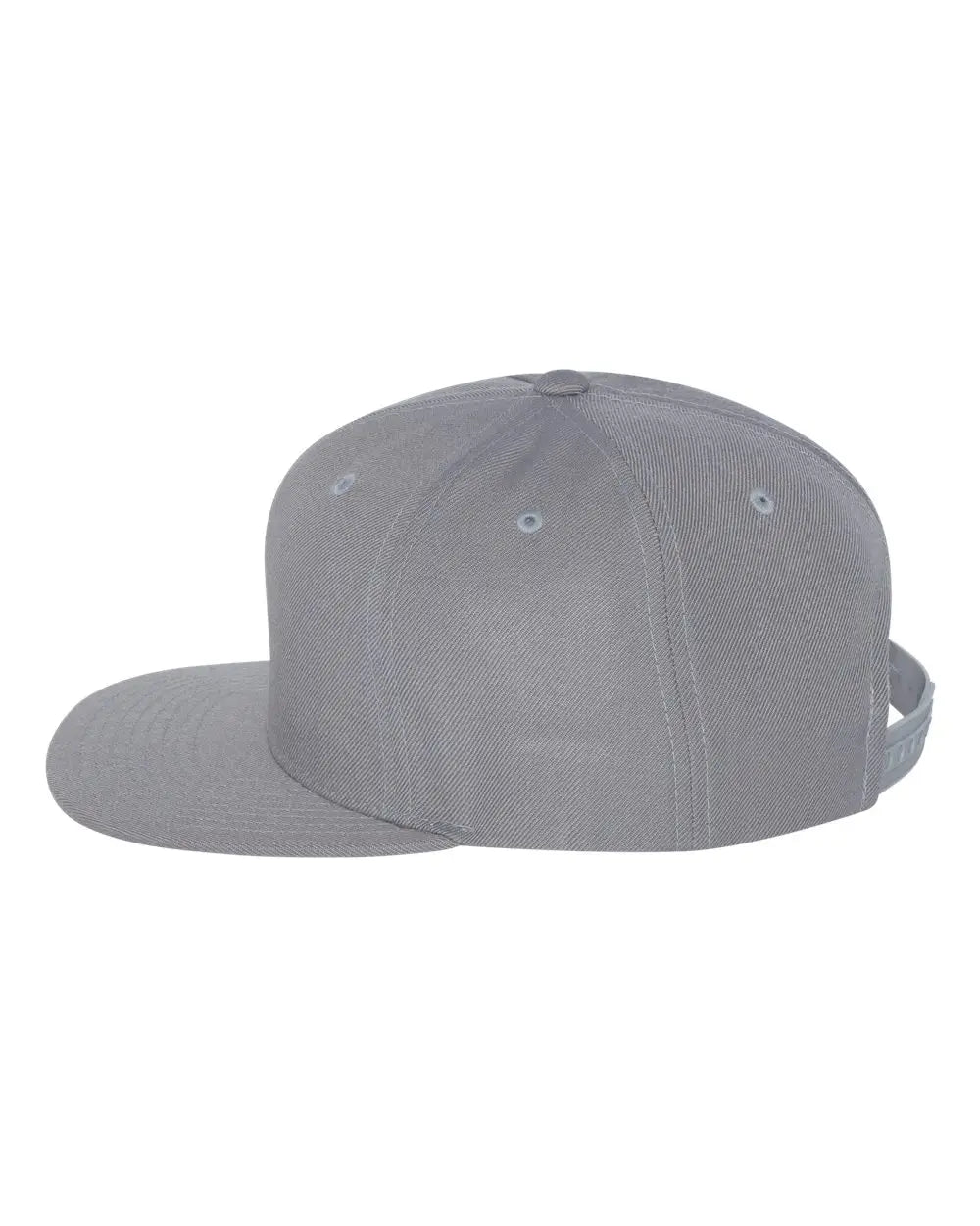Yp Classics 6089m Premium Flat Bill Snapback Cap - Silver - one Size Fits Most
