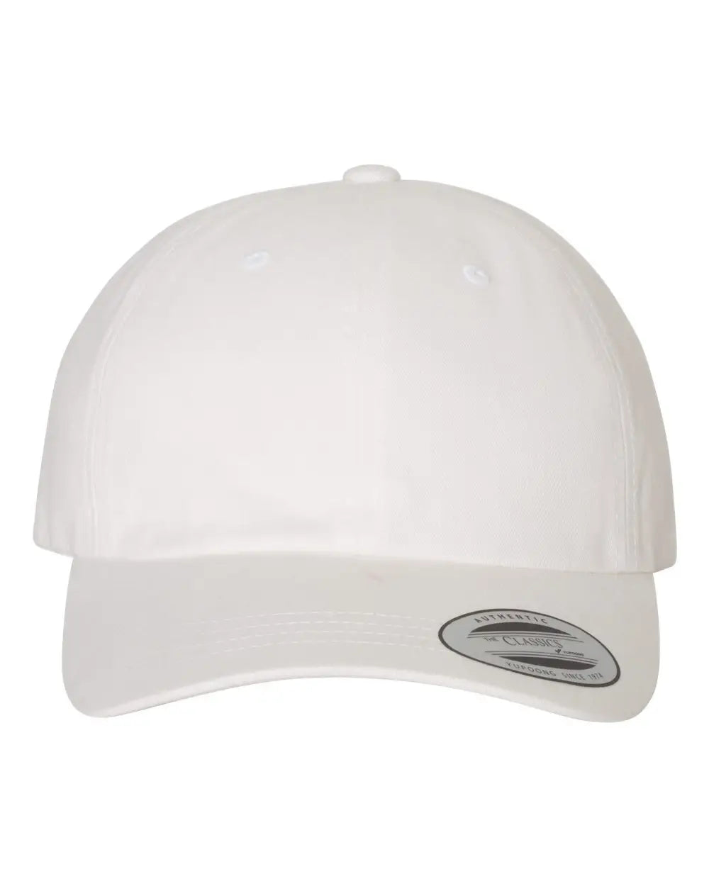 Yp Classics 6245pt Peached Cotton Twill Dad Cap - White - one Size Fits Most
