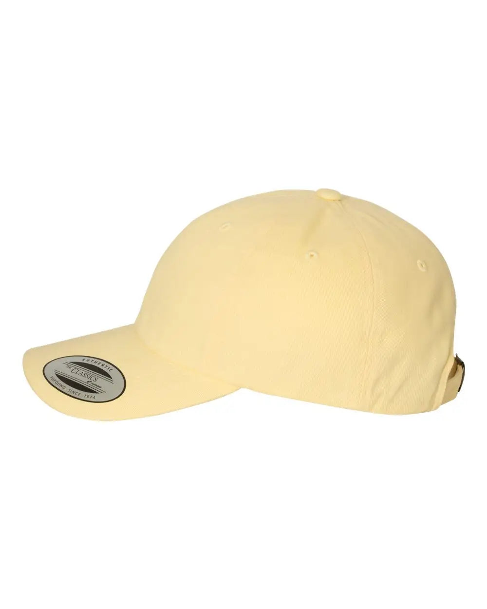 Yp Classics 6245pt Peached Cotton Twill Dad Cap - Yellow - one Size Fits Most