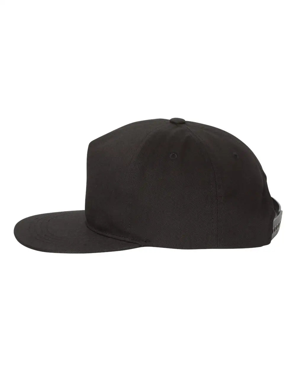 Yp Classics 6502 Lightly-structured Five-panel Snapback Cap - Black - one Size Fits Most