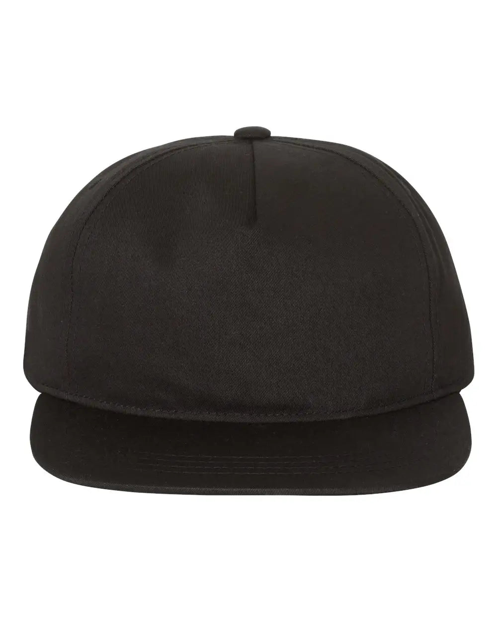 Yp Classics 6502 Lightly-structured Five-panel Snapback Cap - Black - one Size Fits Most