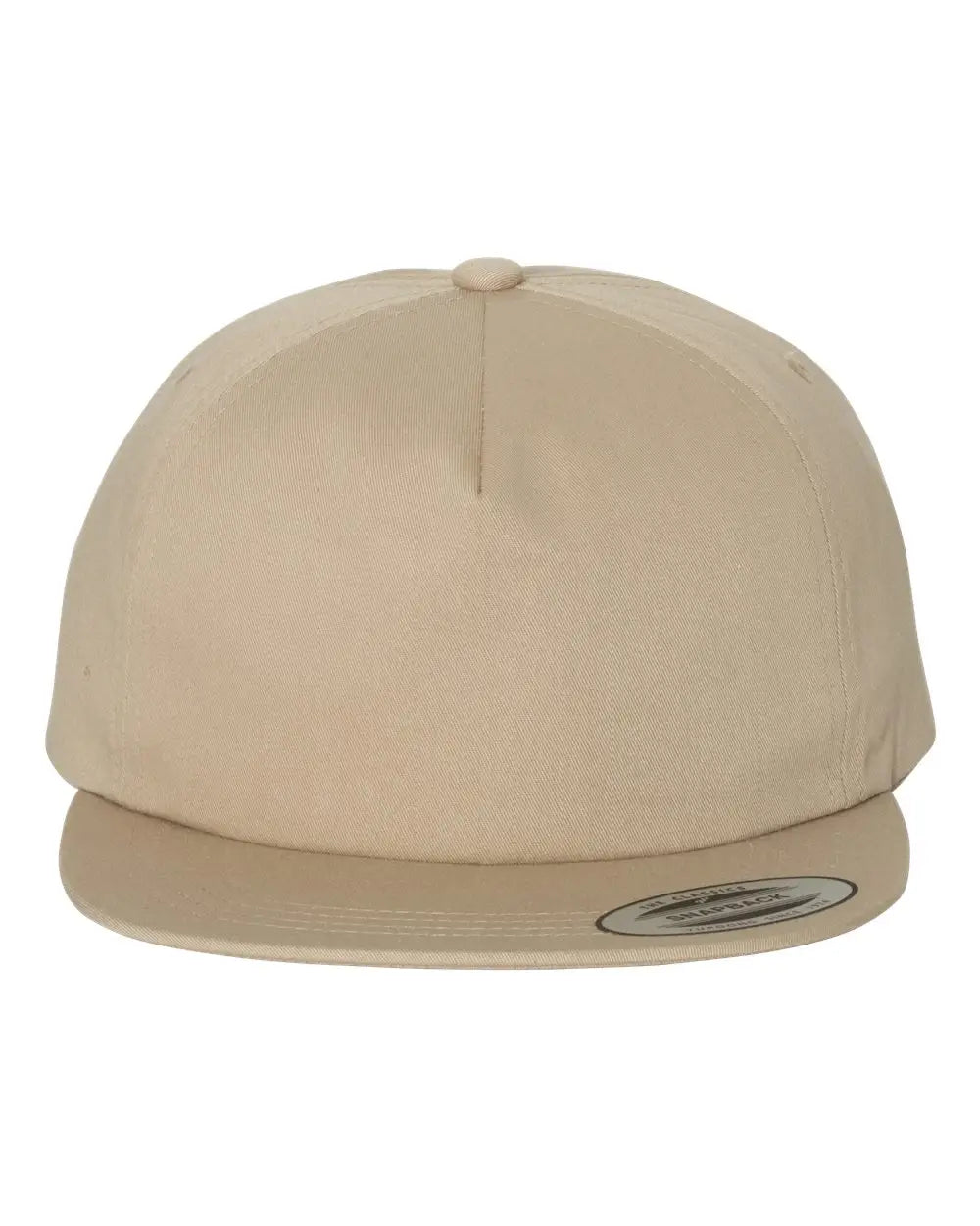 Yp Classics 6502 Lightly-structured Five-panel Snapback Cap - Khaki - one Size Fits Most