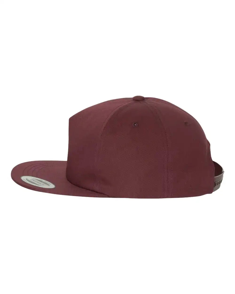 Yp Classics 6502 Lightly-structured Five-panel Snapback Cap - Maroon - Adjustable