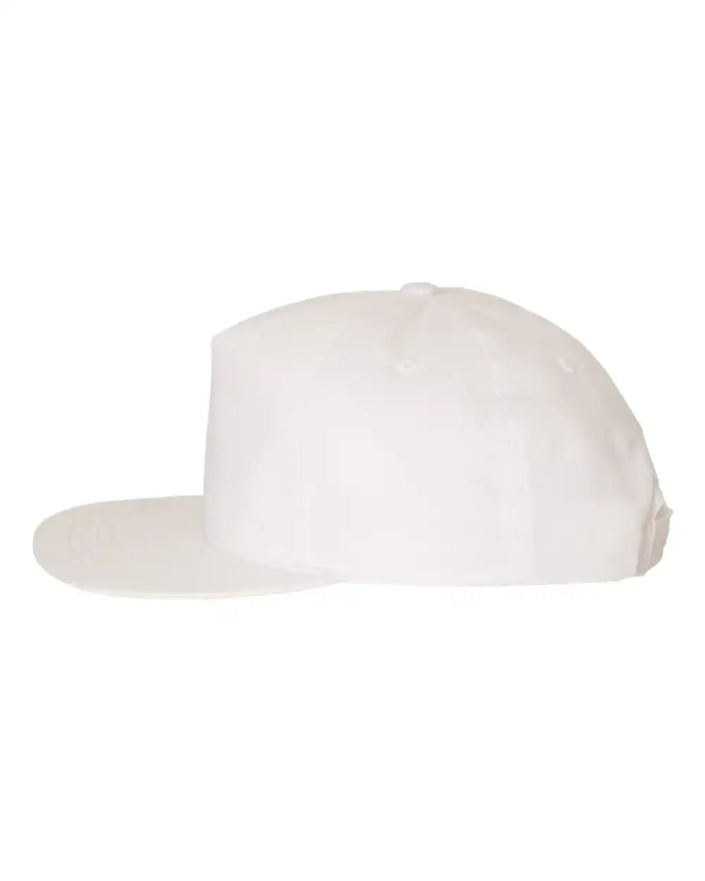 Yp Classics 6502 Lightly-structured Five-panel Snapback Cap - White - Adjustable