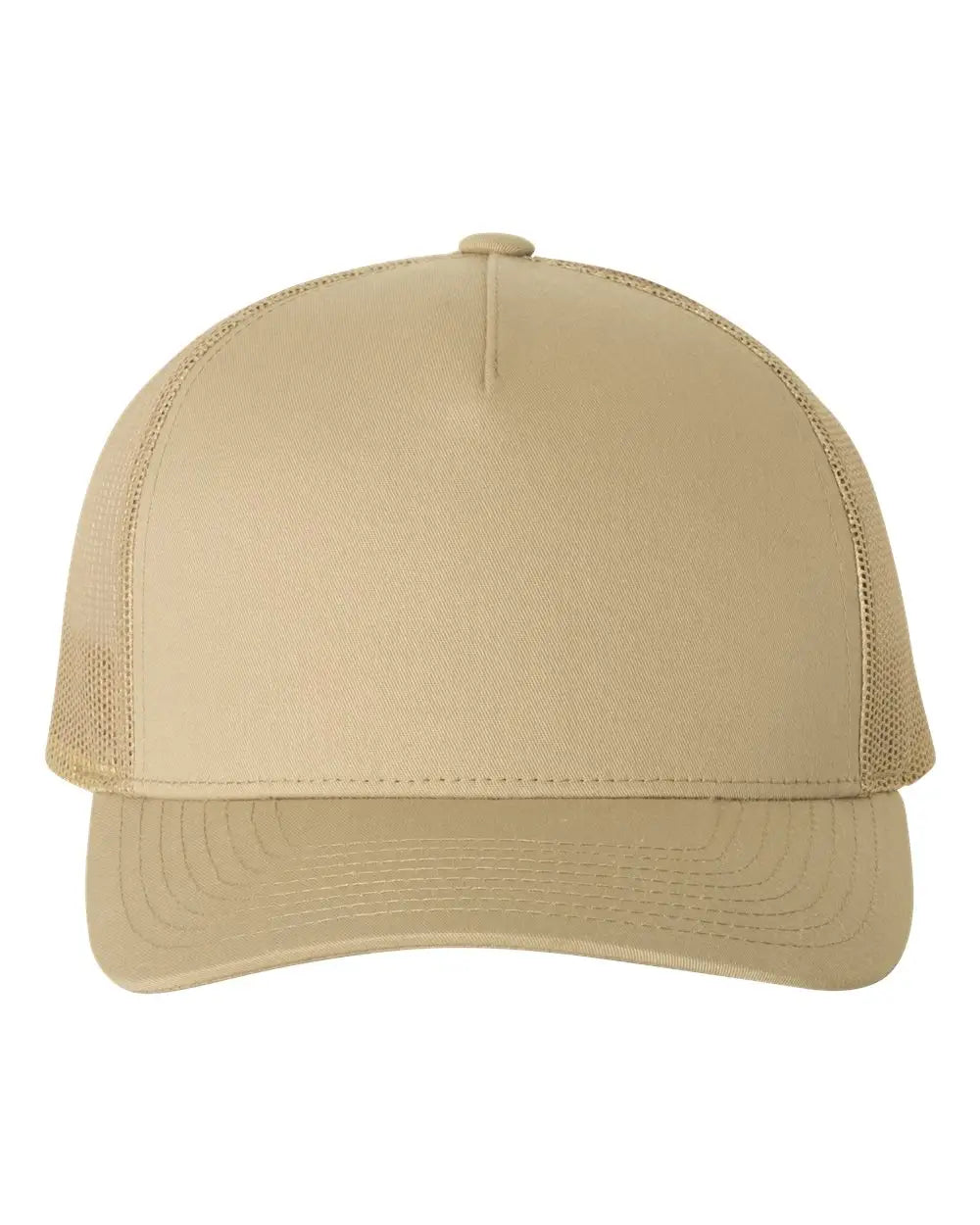 Yp Classics 6506s Five-panel Retro Trucker Cap - 6506 - Khaki - one Size Fits Most