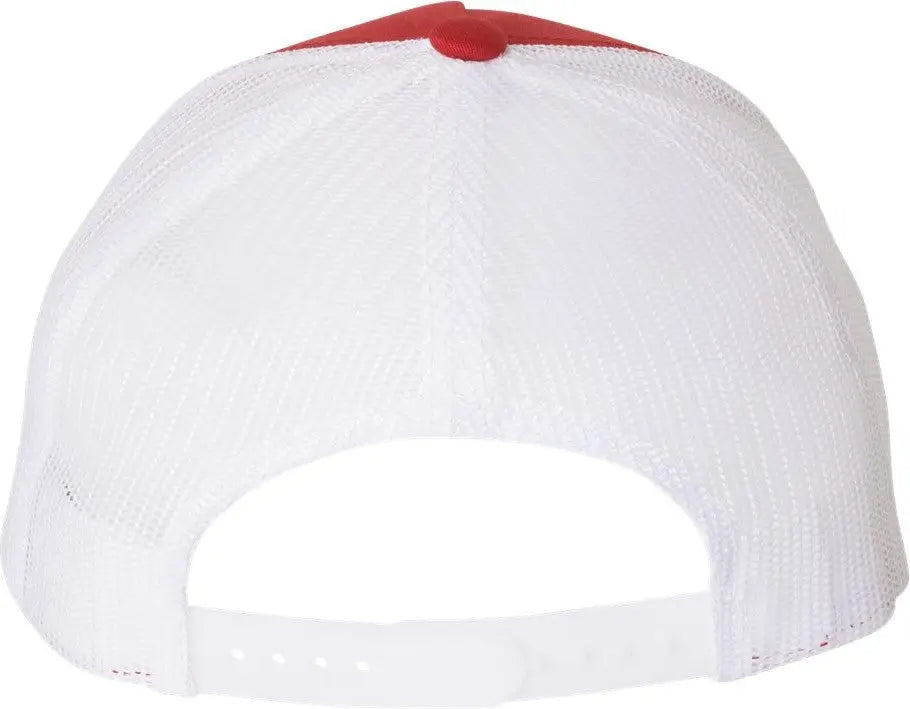 Yp Classics 6506s Five-panel Retro Trucker Cap - 6506 - Red White - one Size Fits Most