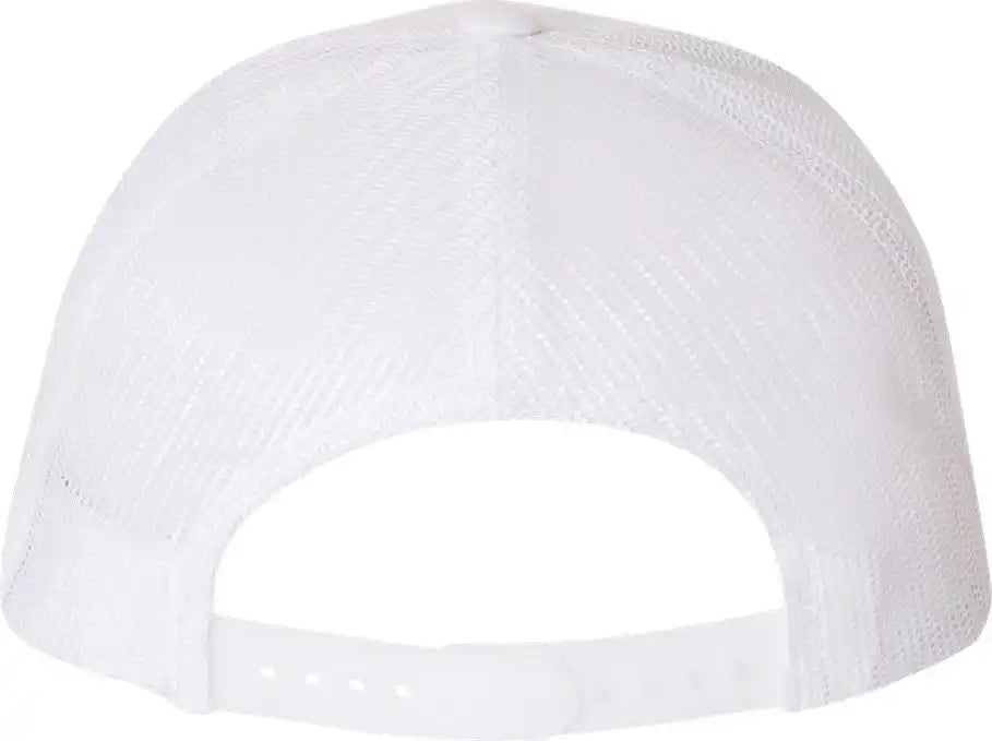 Yp Classics 6506s Five-panel Retro Trucker Cap - 6506 - White - Adjustable