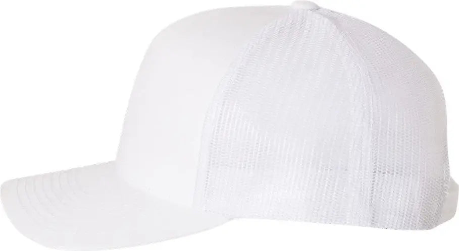 Yp Classics 6506s Five-panel Retro Trucker Cap - 6506 - White - one Size Fits Most
