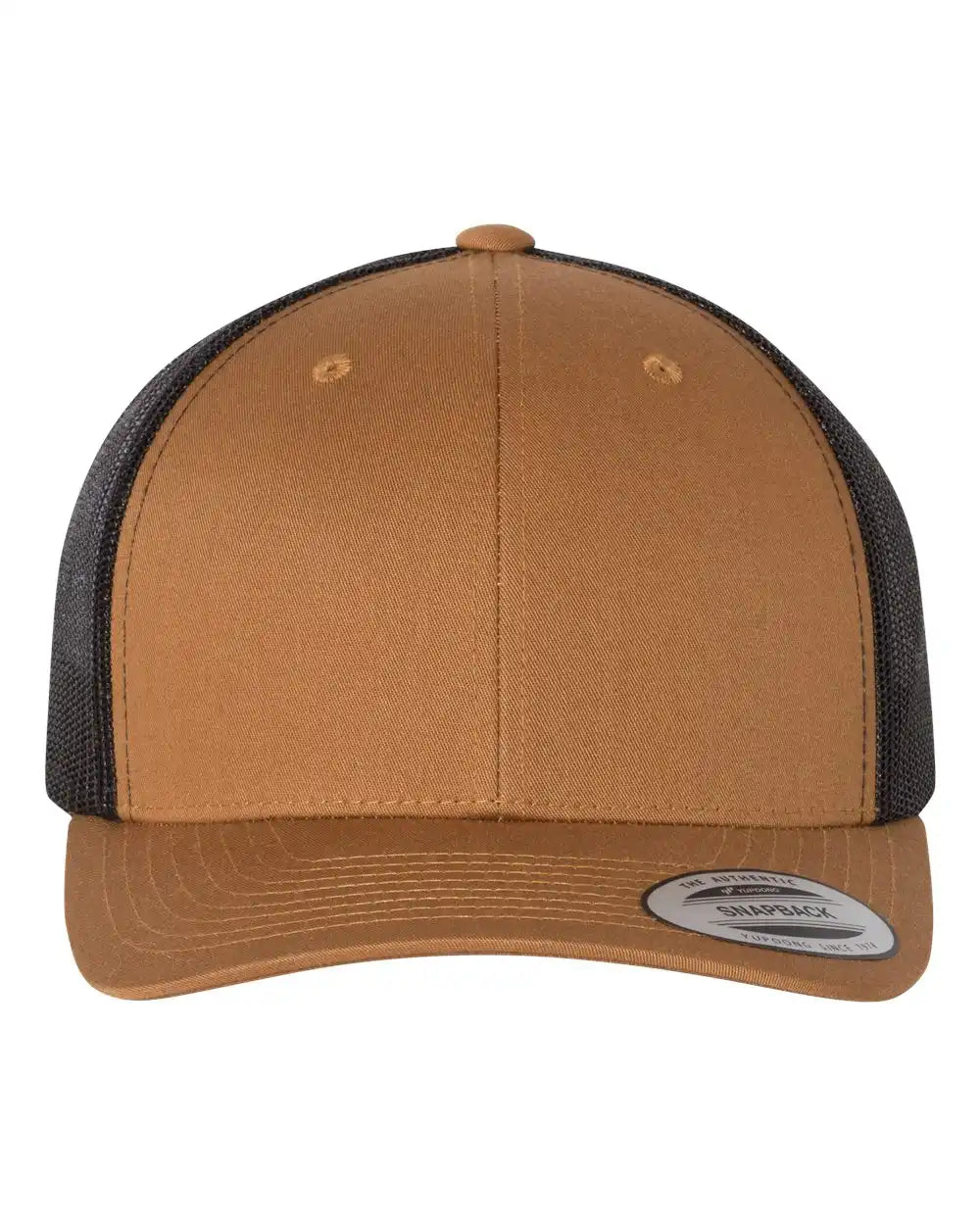 Yp Classics 6606 Retro Trucker Cap - Caramel Black - one Size Fits Most