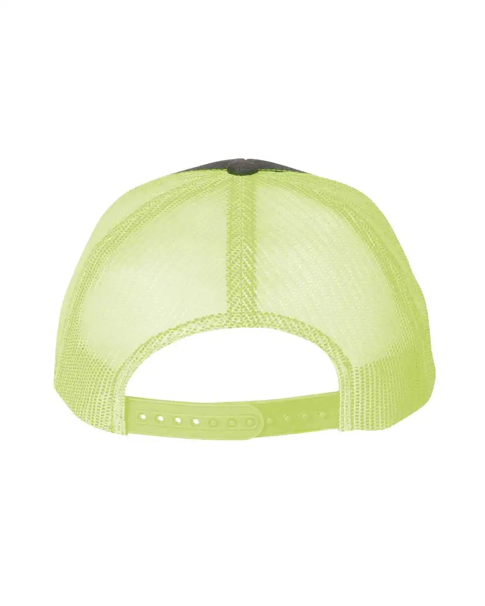 Yp Classics 6606 Retro Trucker Cap - Charcoal Neon Green - Charcoal/ / Adjustable