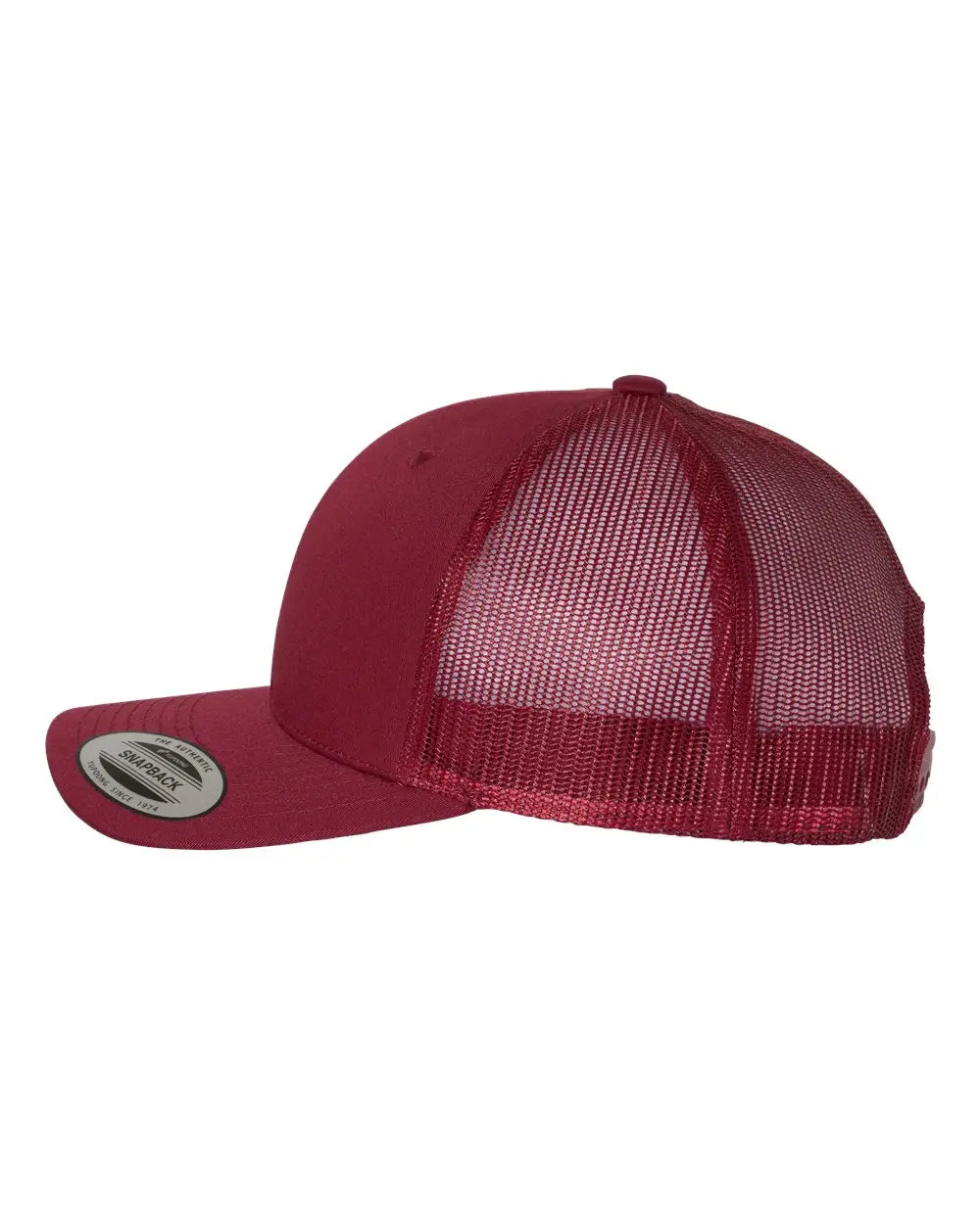 Yp Classics 6606 Retro Trucker Cap - Cranberry - one Size Fits Most