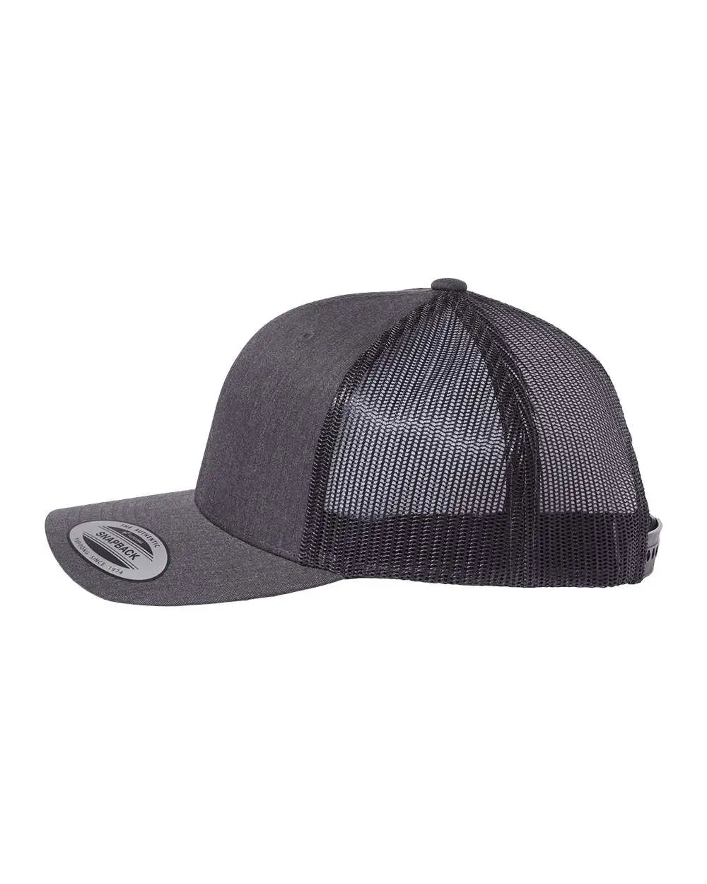 Yp Classics 6606 Retro Trucker Cap - Dark Heather Gray - one Size Fits Most