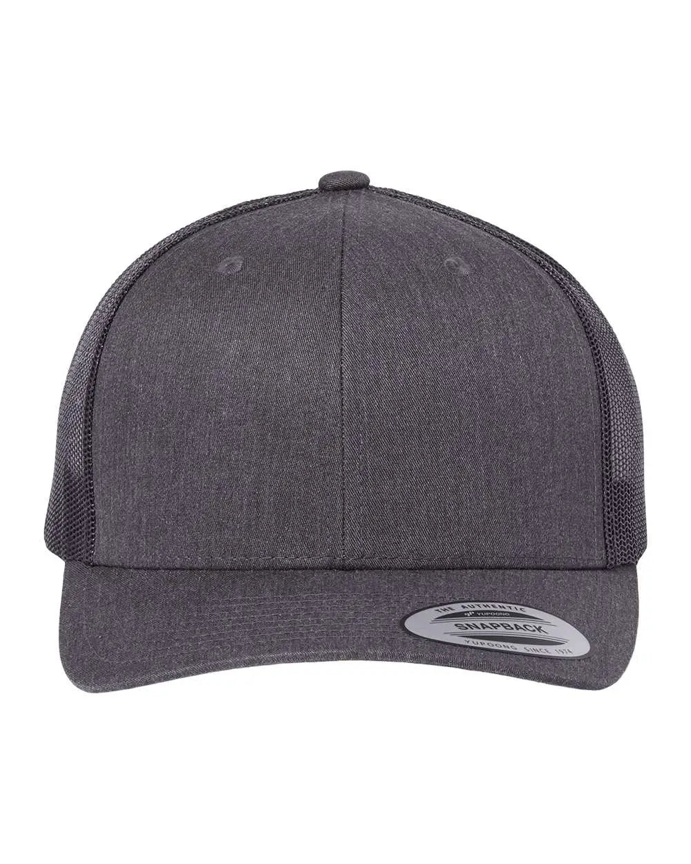 Yp Classics 6606 Retro Trucker Cap - Dark Heather Gray - one Size Fits Most