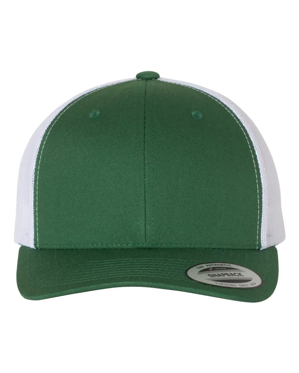 Yp Classics 6606 Retro Trucker Cap - Evergreen White - one Size Fits Most