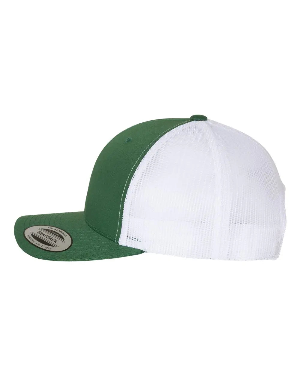 Yp Classics 6606 Retro Trucker Cap - Evergreen White - one Size Fits Most