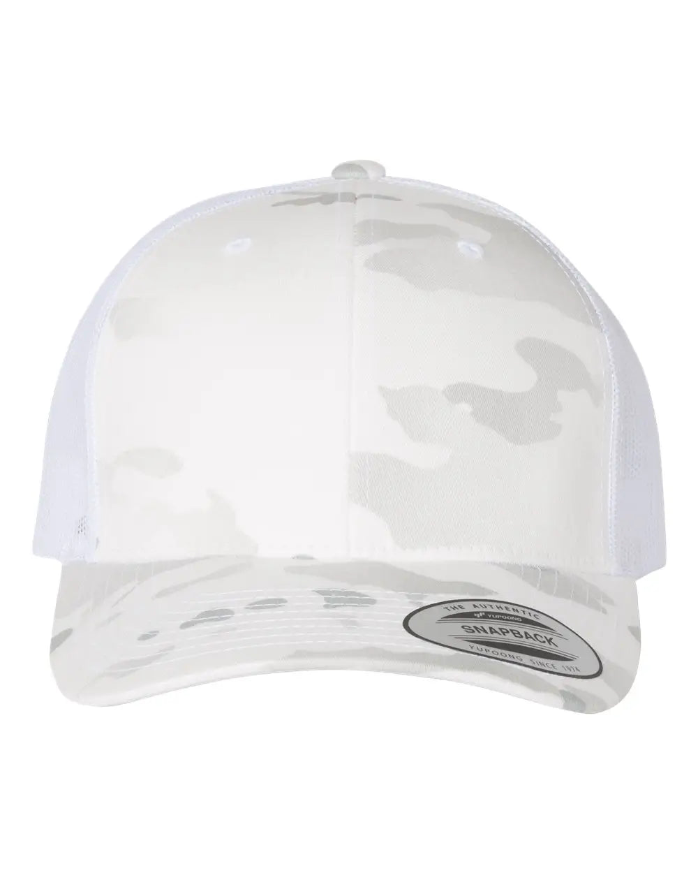 Yp Classics 6606 Retro Trucker Cap - Multicam Alpine White - one Size Fits Most