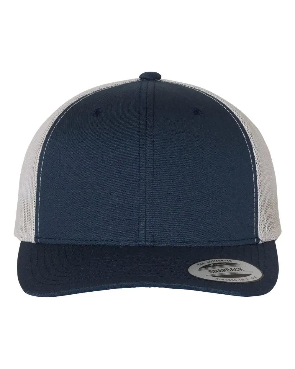 Yp Classics 6606 Retro Trucker Cap - Navy Silver - one Size Fits Most