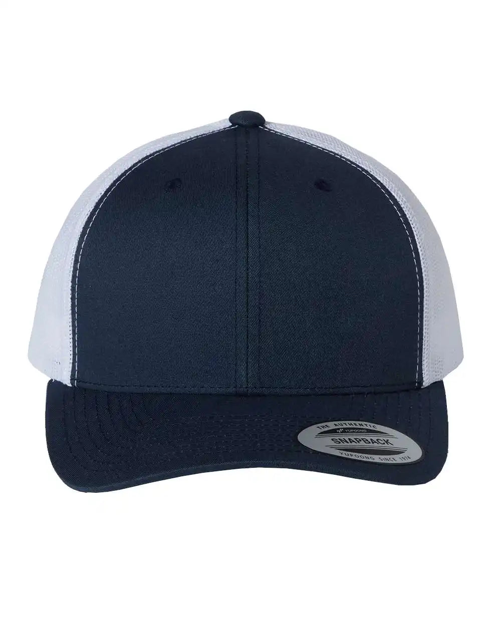 Yp Classics 6606 Retro Trucker Cap - Navy White - one Size Fits Most