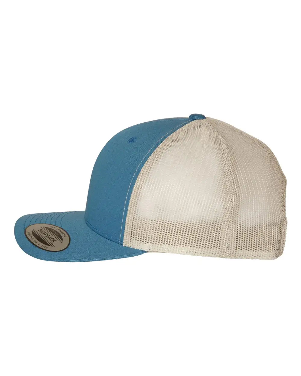 Yp Classics 6606 Retro Trucker Cap - Steel Blue Silver