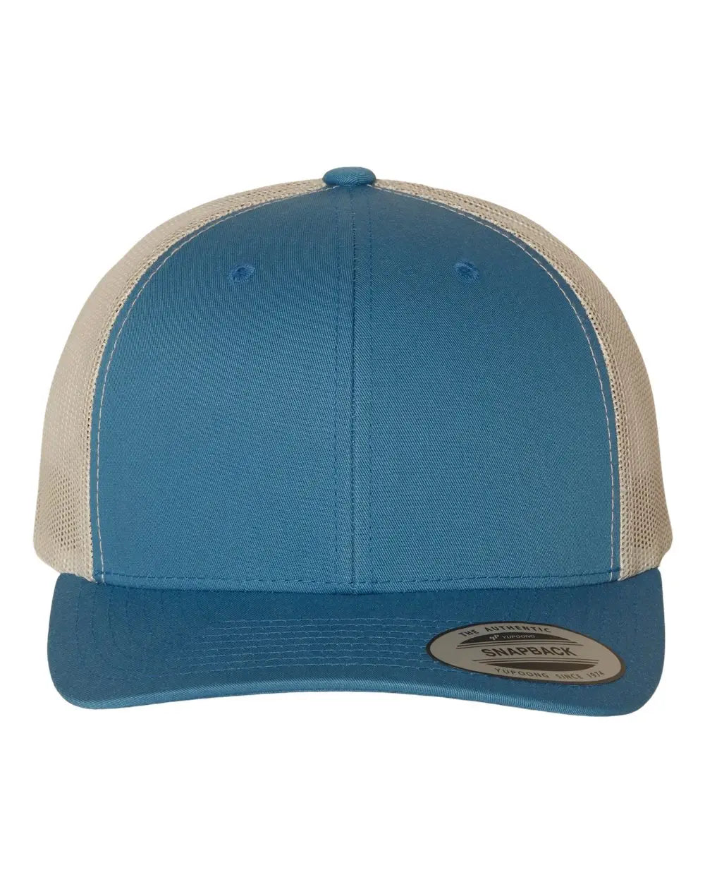 Yp Classics 6606 Retro Trucker Cap - Steel Blue Silver