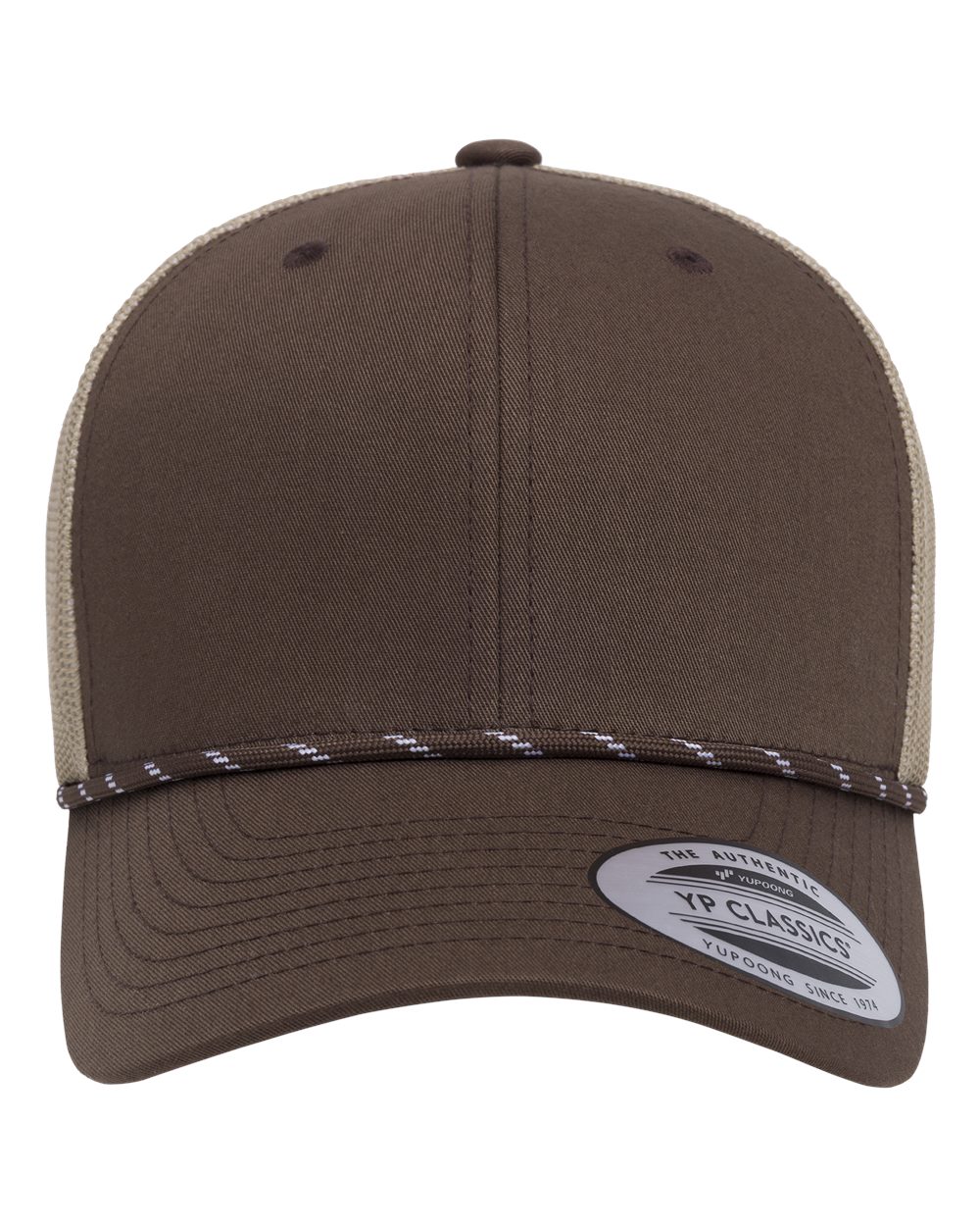 Yp Classics 6606bd Retro Trucker Rope Cap - Brown Khaki