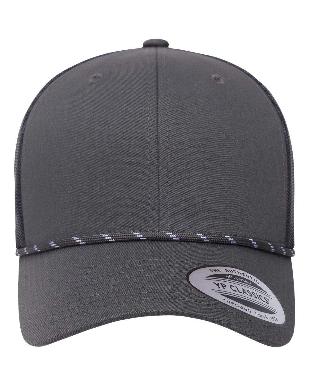 Yp Classics 6606bd Retro Trucker Rope Cap - Charcoal
